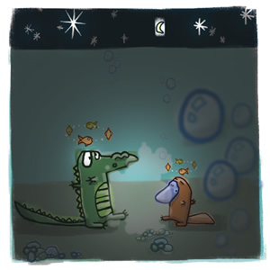 Ilustración de un cocodrilo